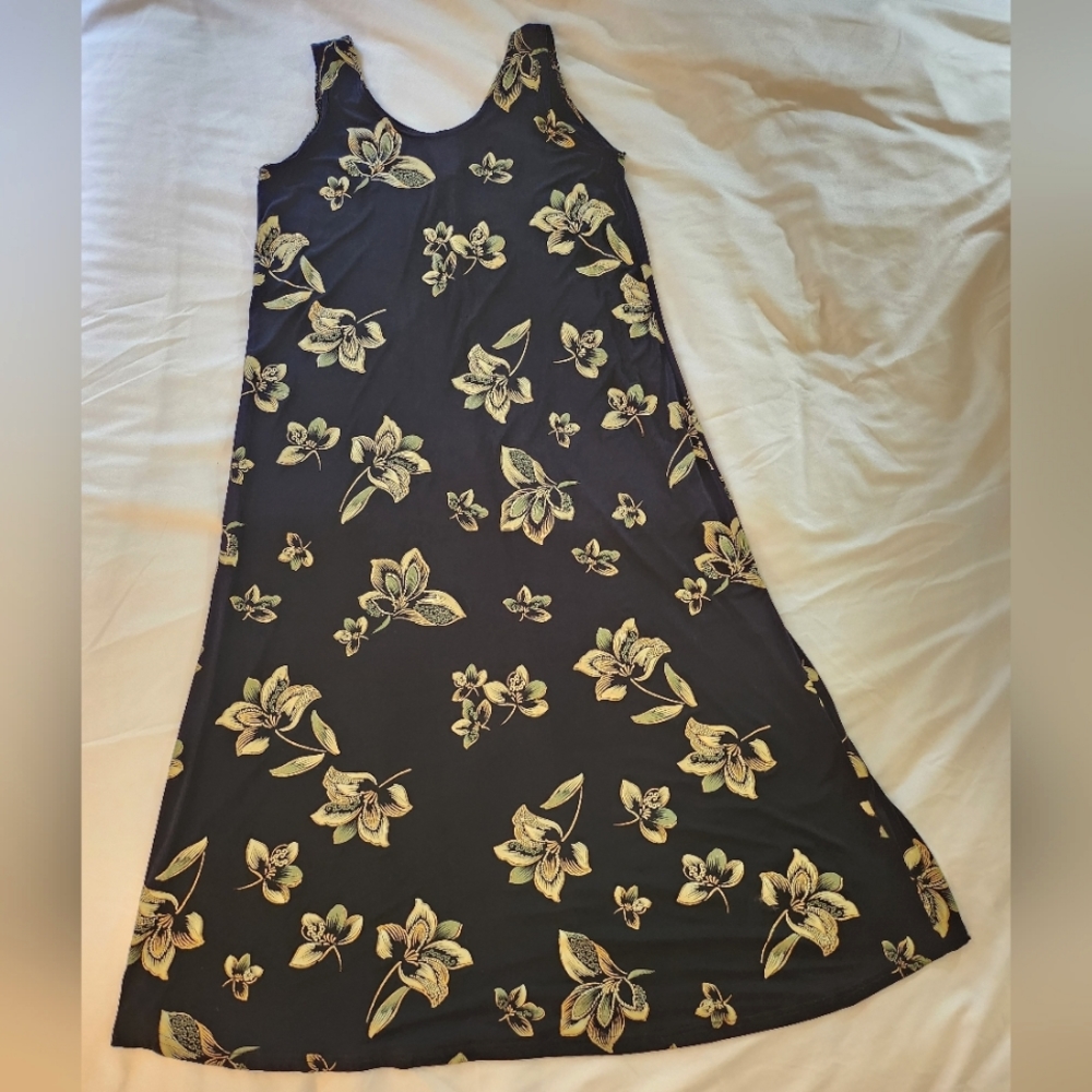 Vintage 90s Floral Maxi Dress Large